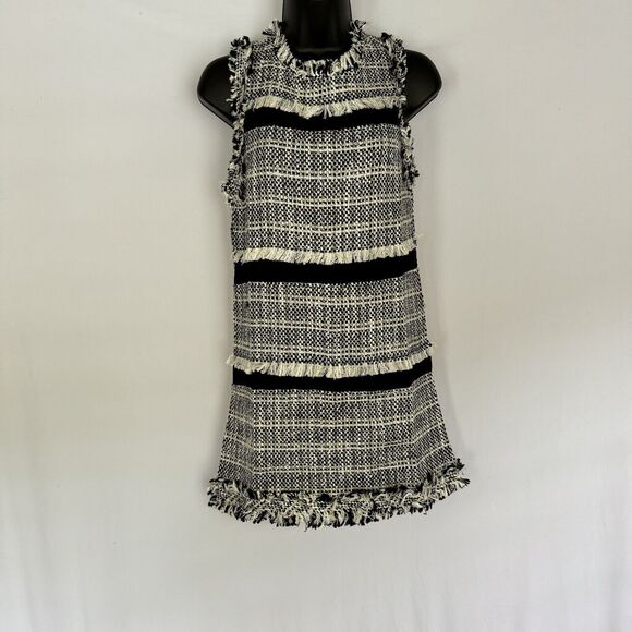 Endless Rose Whitney Tweed Chanel Style Dress Black And White Stripe Women’s S - Picture 1 of 10